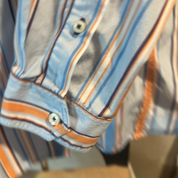 Vintage Tommy Hilfiger Y2K Women’s Pocketed Striped Button Up Size 12 - Picture 7 of 14